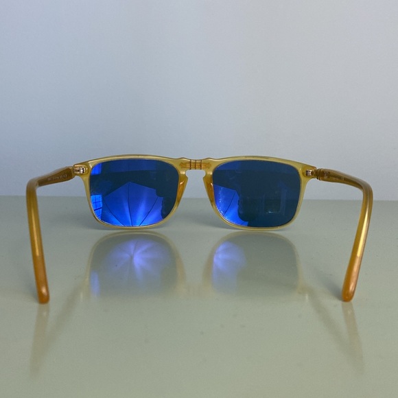 Persol / Men’s Sunglasses / Miele with Blue Lenses - Picture 4 of 12